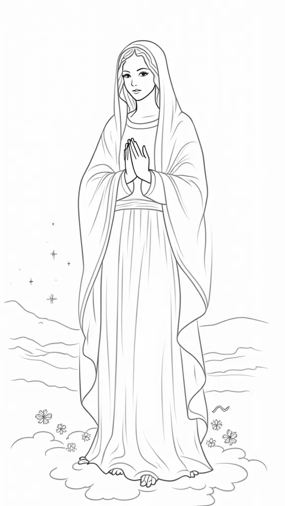 mother mary coloring page